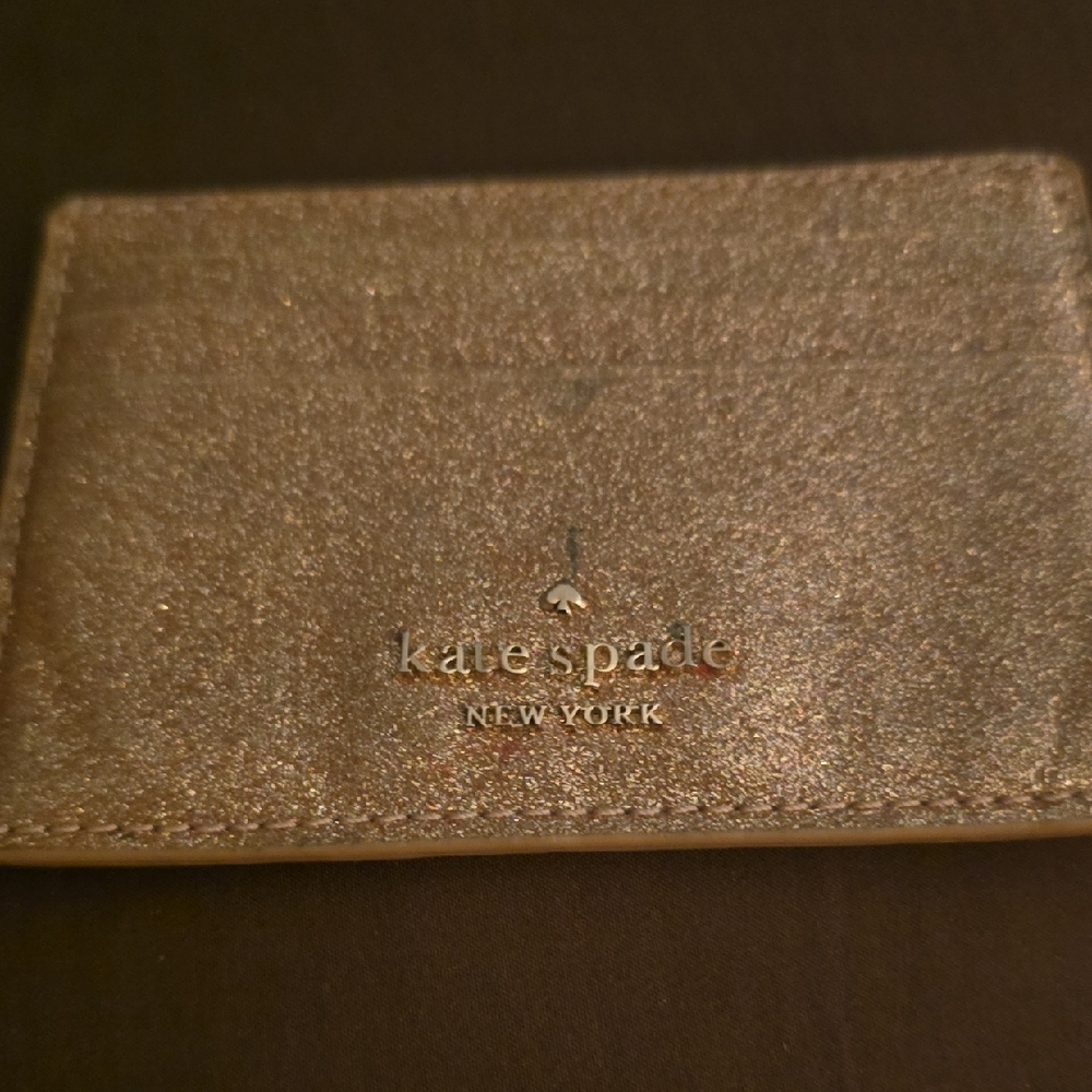 Kate Spade Sparkling Gold Card Holder